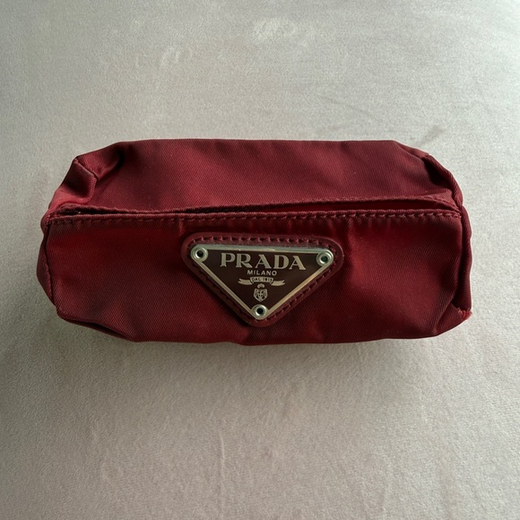 Prada Red Mini Nylon Pouch - Picture 4 of 10